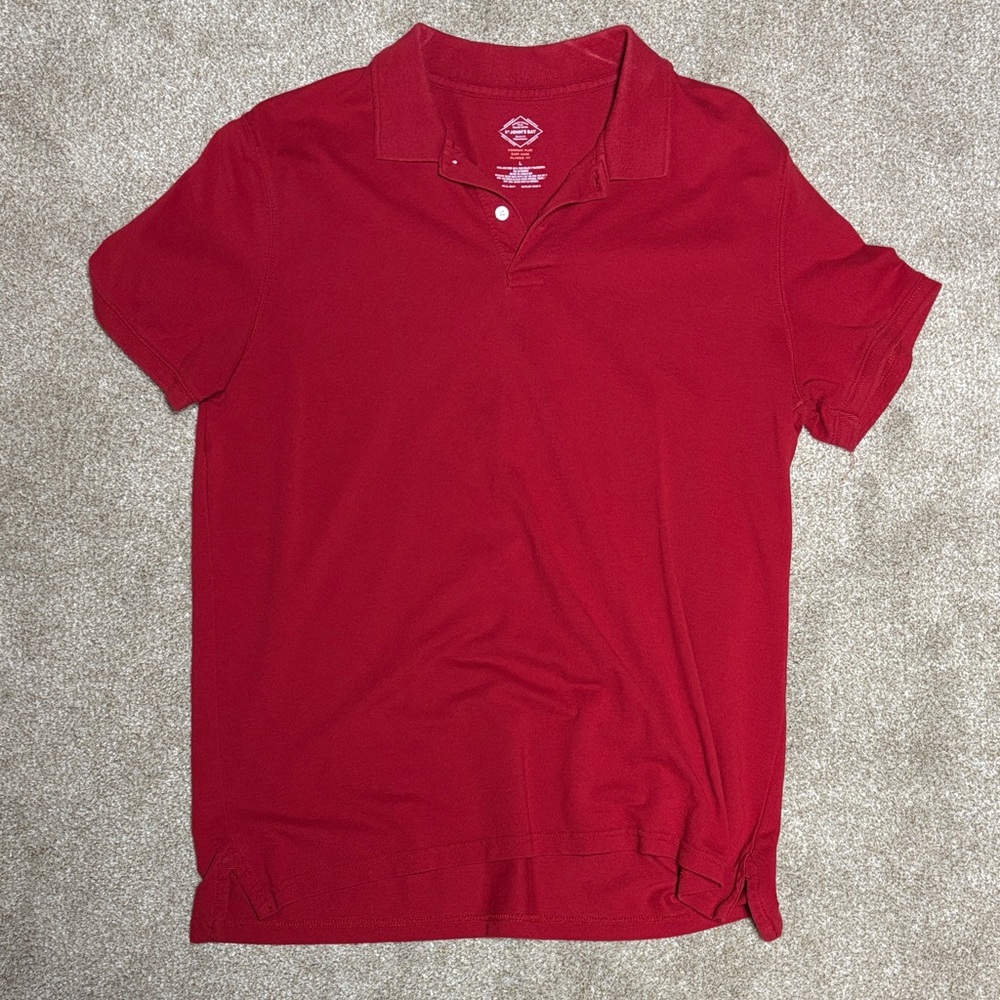 St. John's Bay Rich Red Polo Shirt